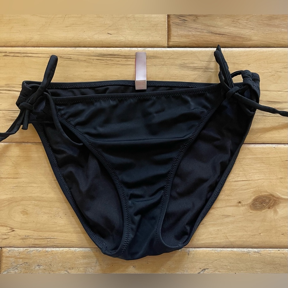 Victoria’s Secret Black Tie Side Swimsuit Bikini Bottoms- S